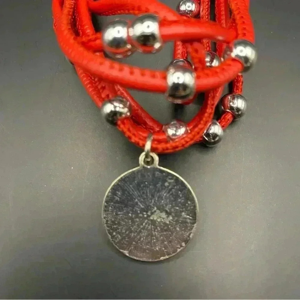 Red Cord Necklace with Clasp Bracelet Cord Chain Dog Necklace - Picture 7 of 9